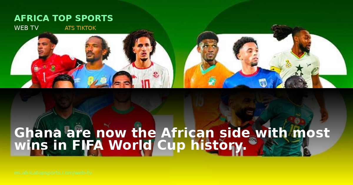 Ghana are now the African side with most wins in FIFA World Cup history.