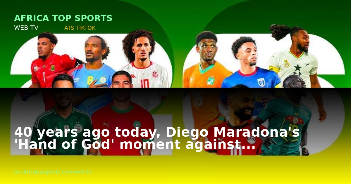 40 years ago today, Diego Maradona's 'Hand of God' moment against...
