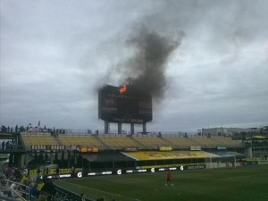 United States The Giant Screen Of The Stadium Catches Fire Video Africa Top Sports