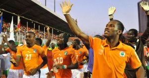 Ivory Coast's National footbal team play