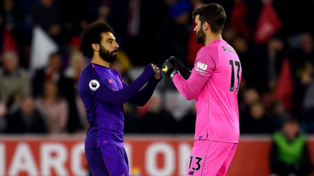 Salah and Alisson