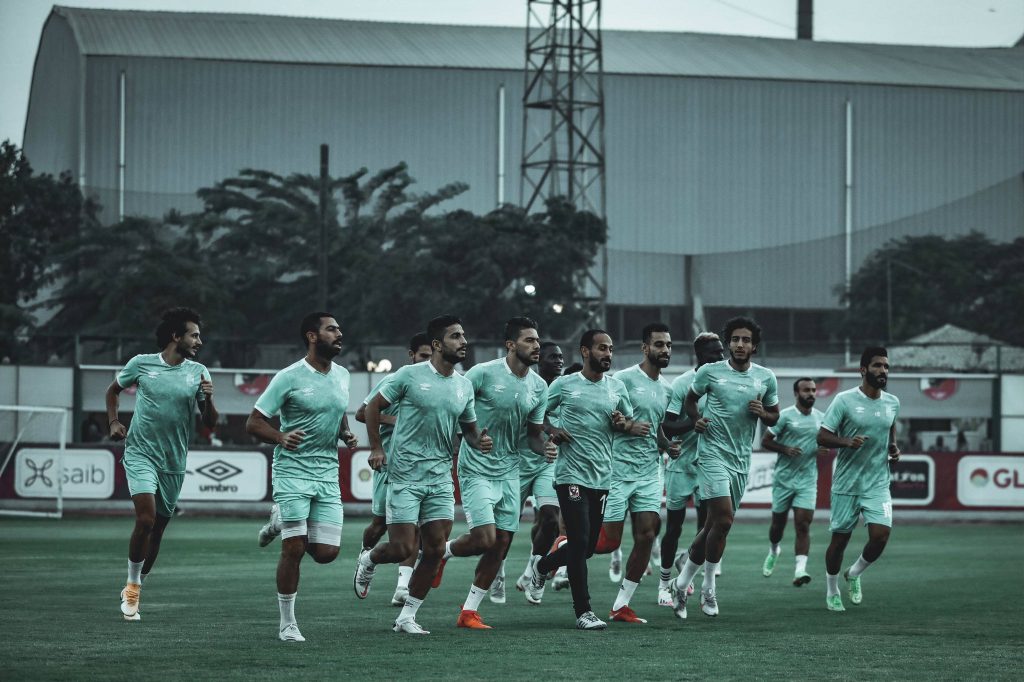 Al Ahly's last training session with Pitso Mosimane on Saturday ahead of Al Mokawloon clash. Credit : Al Ahly