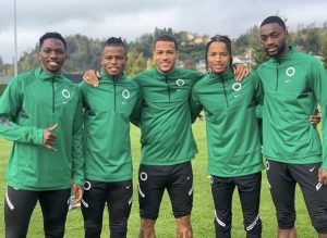 Super Eagles players poses for photograph before their first training session in Austria on Tuesday October 6, 2020.