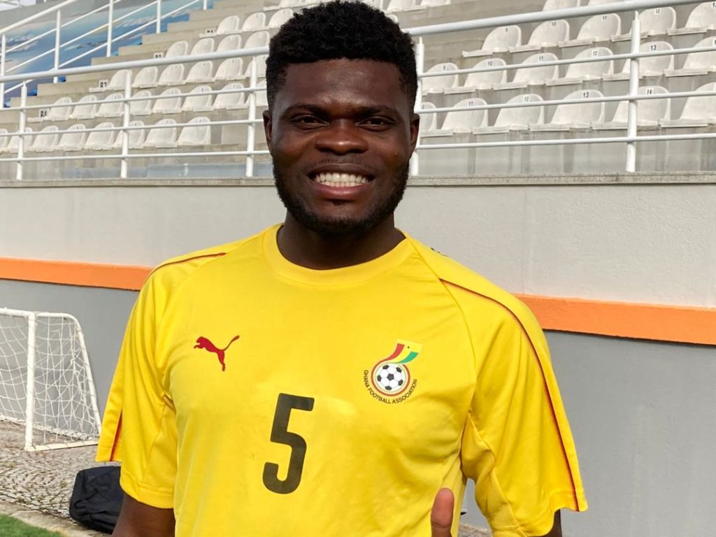 Thomas Partey during Black Stars training session in ANtalya, Turkey. Credit : GFA