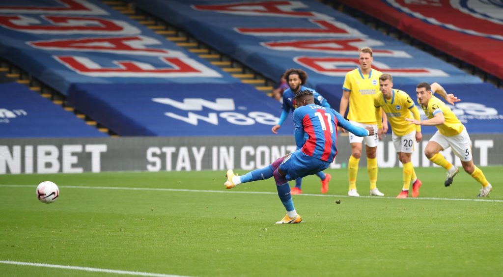 Wilfried Zaha with the penalty.