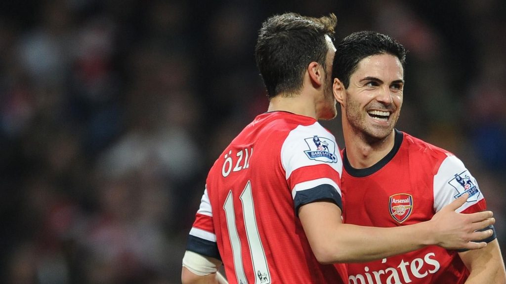 Mikel Arteta and Mesut Özil played together at Arsenal before the Spanish retire.
