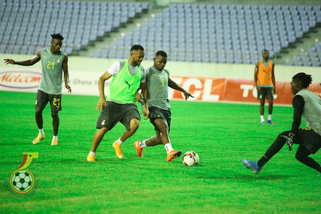 Jordan Ayew in action during Black Stars' Tuesday training session.