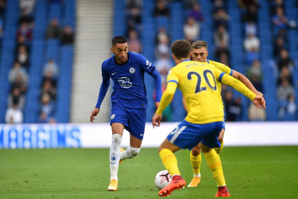 Hakim Ziyech in action against Brighton.