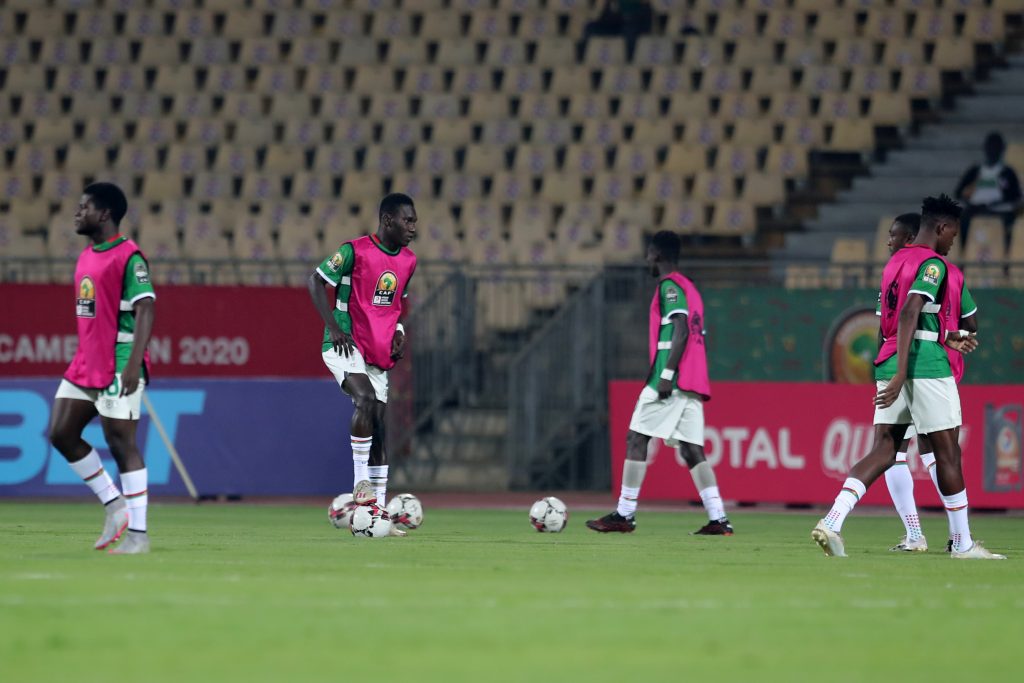 Burkina Faso's Stallions warming up.