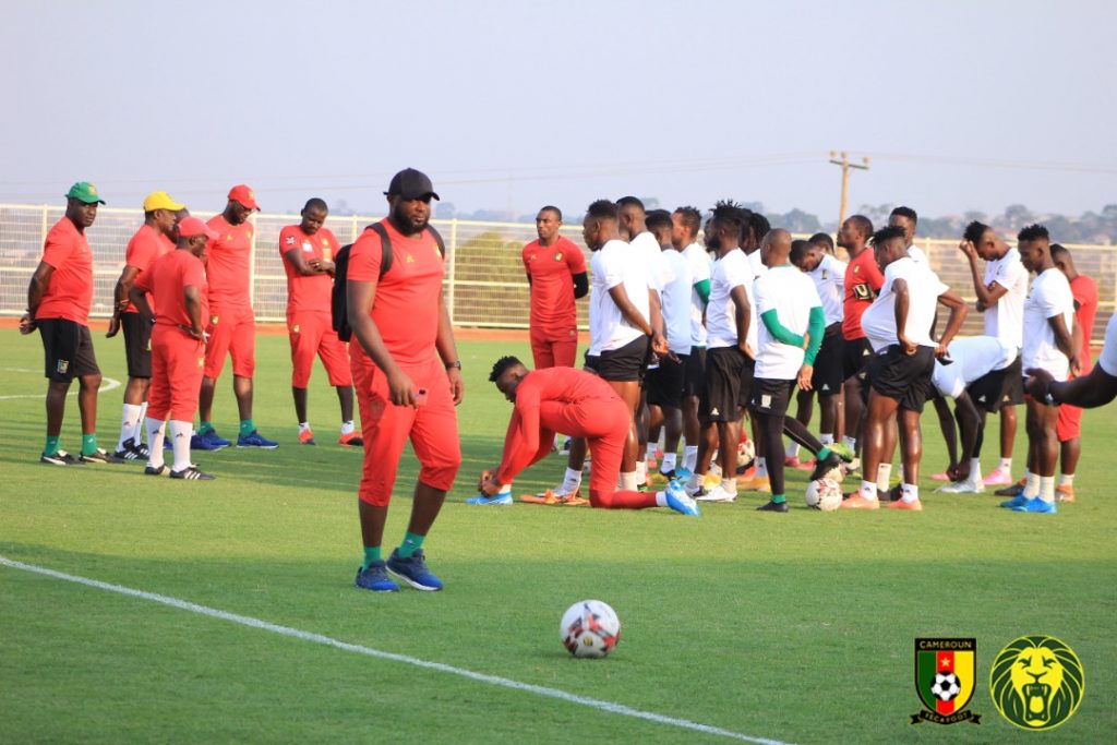 Intermediate Lions' last training session ahead of their clash vs Mali. ©FECAFOOT