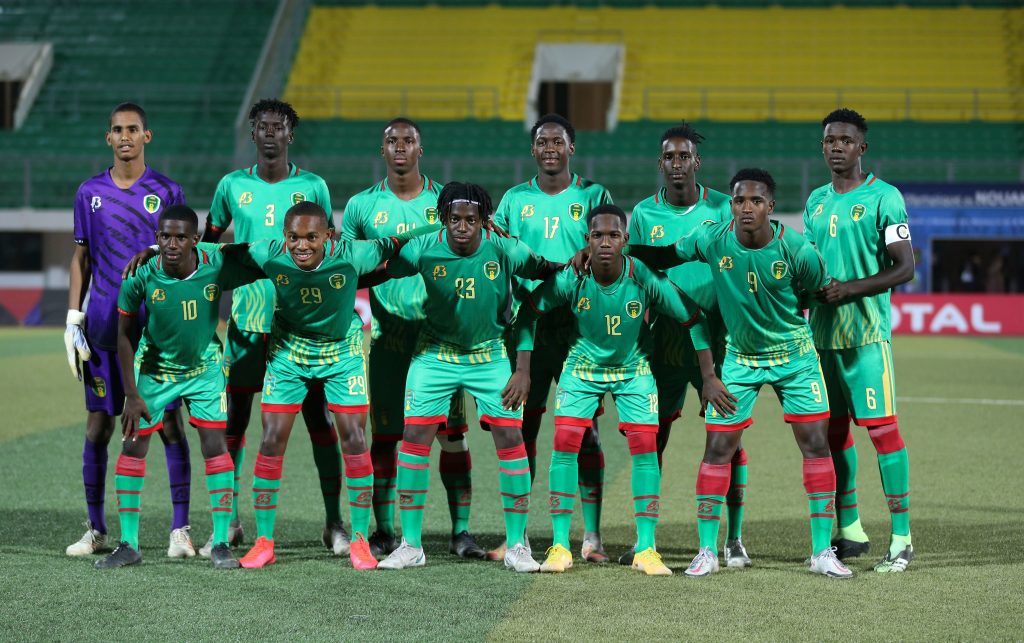 Mauritania XI against Cameroon in AFCON U-20 opener.