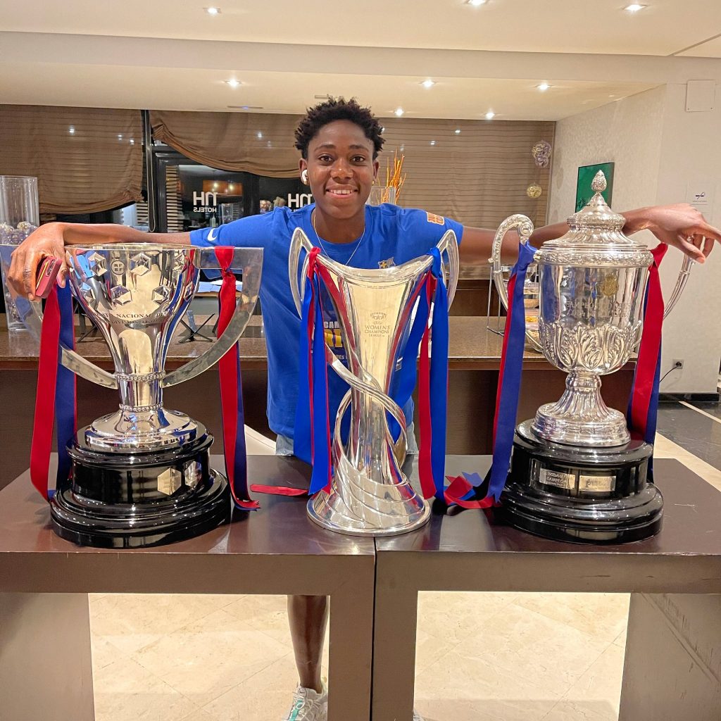 Asisat Oshoala wins triplet with Barca after Copa De La Reina triumph