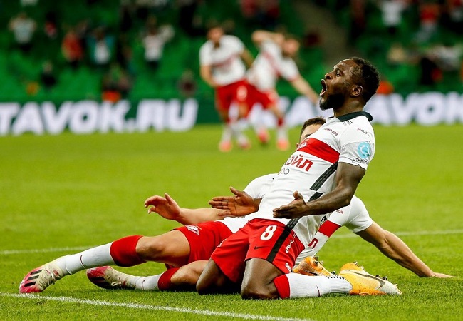 Victor Moses scored his first goal in the colours of Spartak