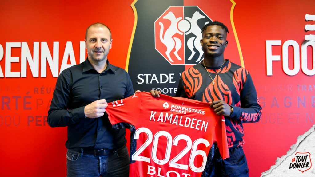 Kamaldeen Sulemana after signing with Rennes.