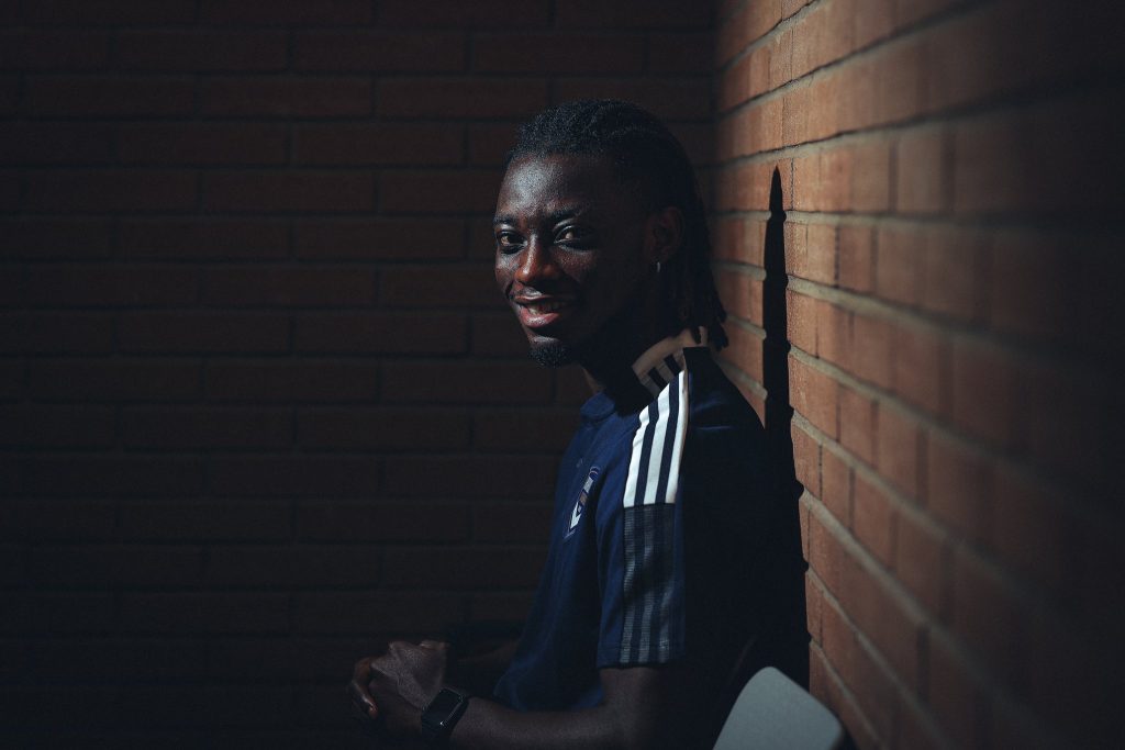 Gideon Mensah at his unveiling ceremony.