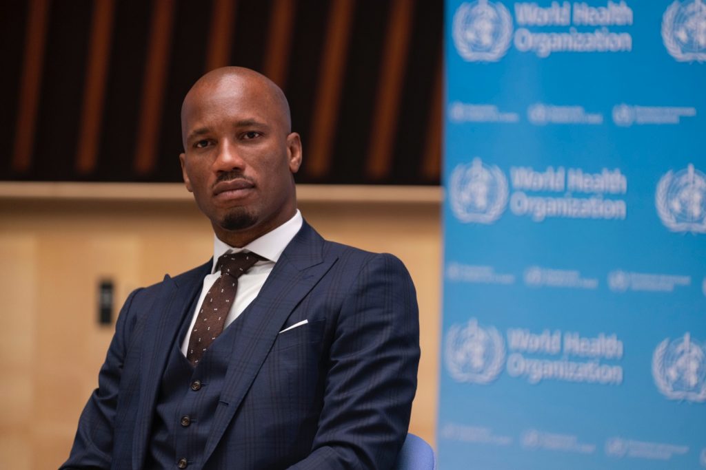 Didier Drogba during his nomination ceremony in Geneva.