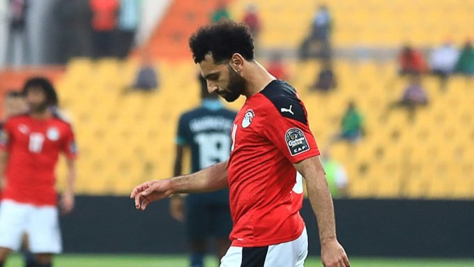 Mohamed Salah was upset at the final whistle.