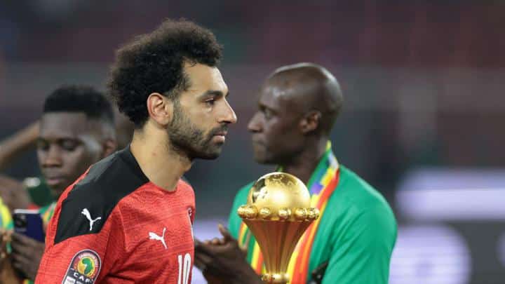 Mohamed Salah after receiving his AFCON 20211 runner-up medal.