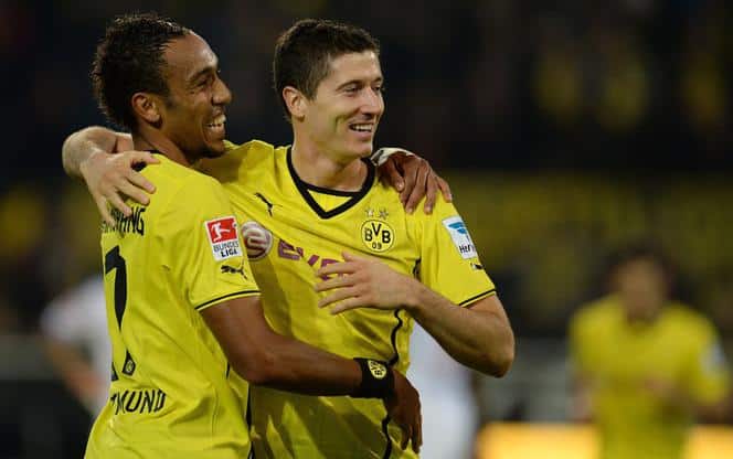 Should he join Barcelona, Robert Lewandowski will reunite with his former Dortmund teammate Pierre-Emerick Aubameyang.