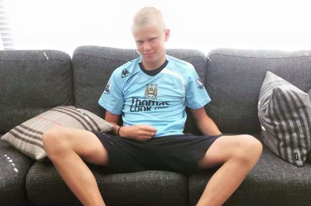 Erling Haaland has been supporting Man City since his childhood.