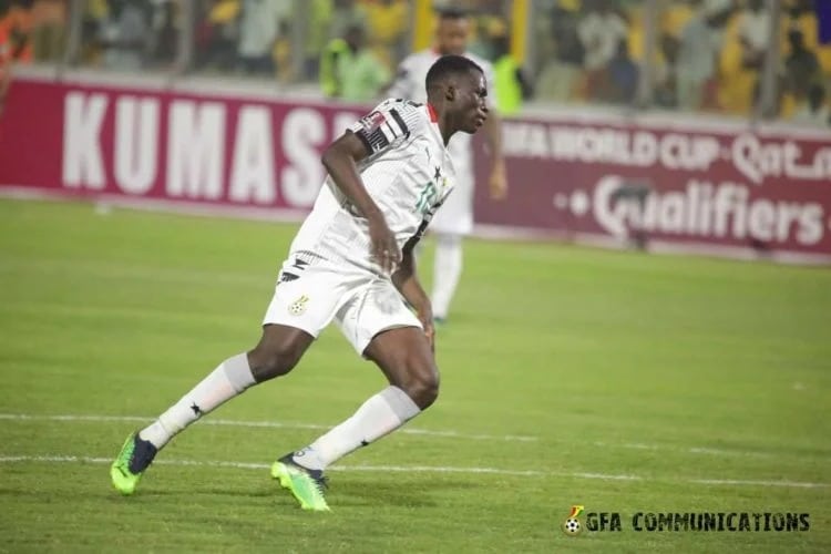 Felix Afena-Gyan in action for the Black Stars during World Cup qualifiers.