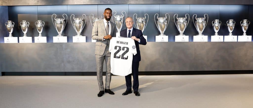 Rüdiger will wear the number 22 shirt with Real Madrid.