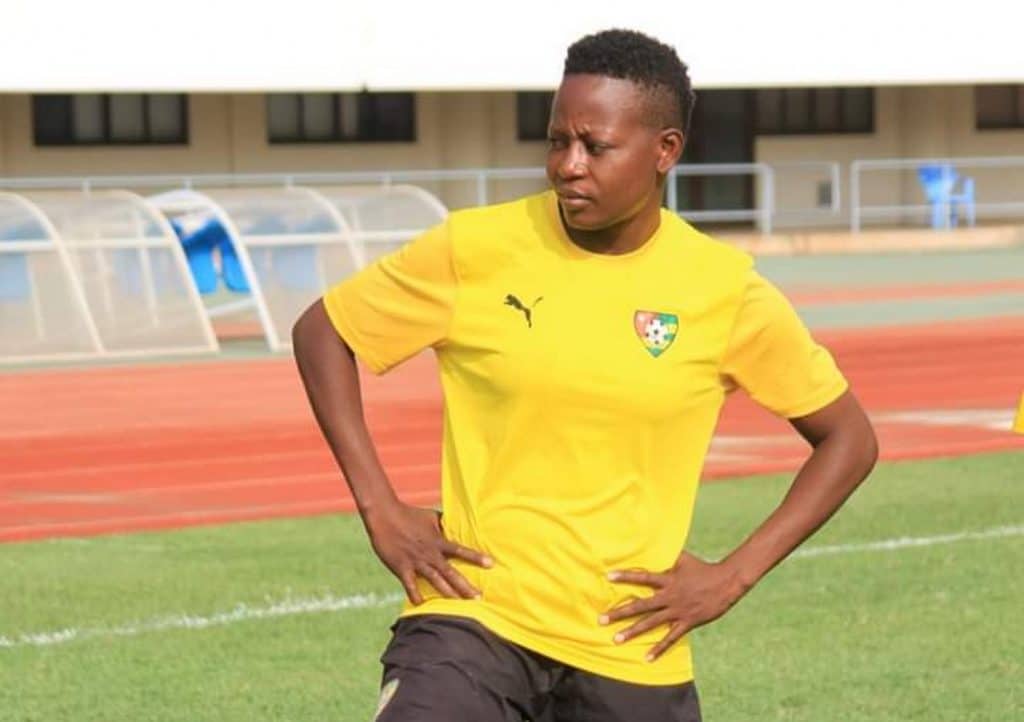 Nathalie Badate during a training session with the national team.