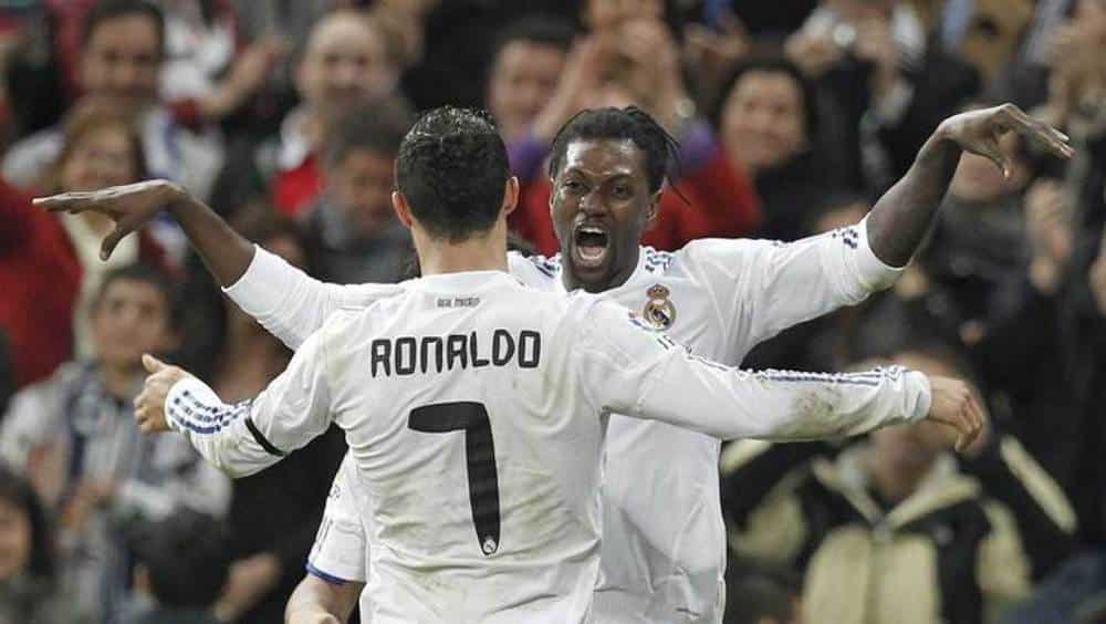 Adebayor picks his ex-Real Madrid teammate Ronaldo as the GOAT ahead of Messi.