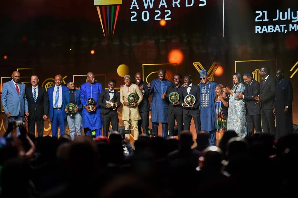 Sadio Mane and the other winners during CAF Awards 2022.