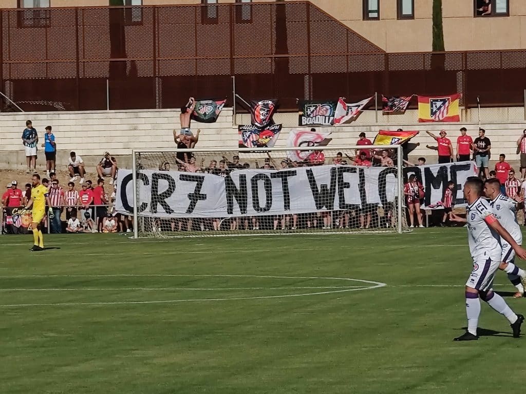 Atletico Madrid fans sent a message to Cristiano Ronaldo.