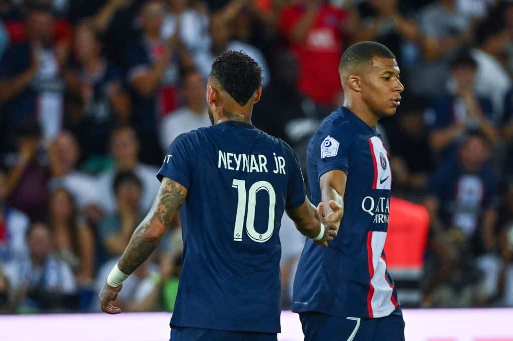 Neymar and Mbappe was involved in a penaltygate in early start of the season. But this is now behind them. (Photo by Anthony Dibon/Icon Sport)