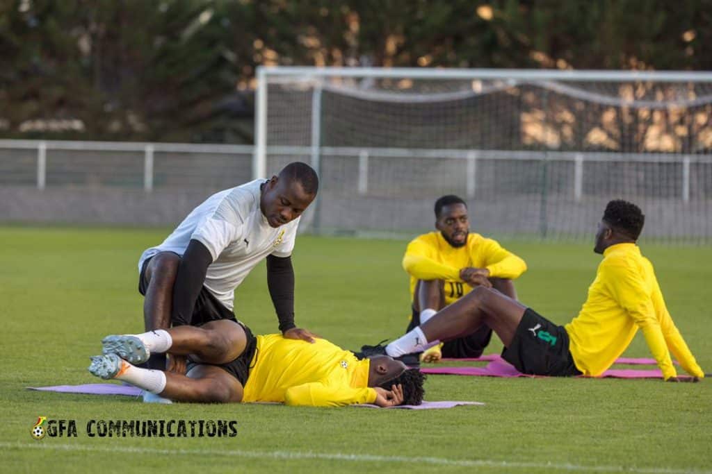 Tariq Lamptey during his first training session with Ghana Black Stars.
