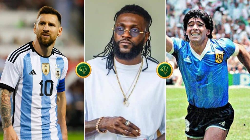 Messi Maradona Adebayor