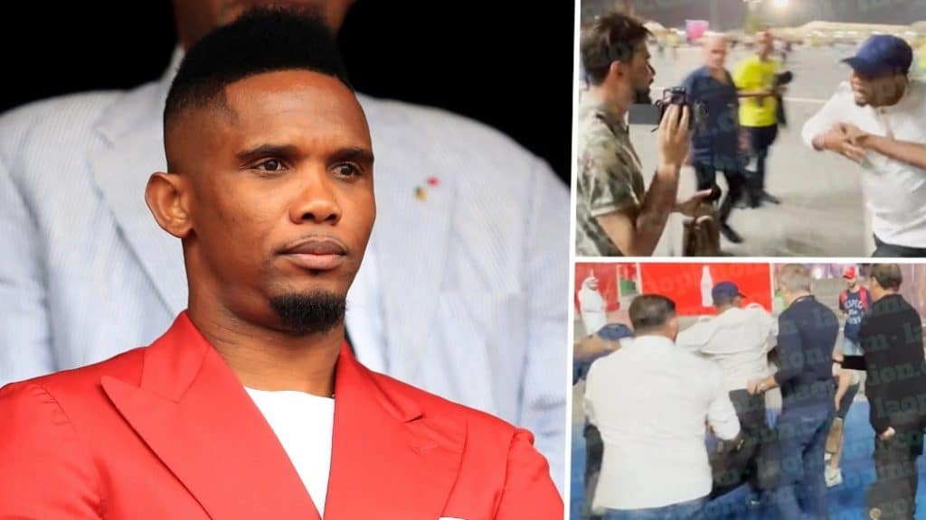 Samuel Eto'o kicks fan in Qatar