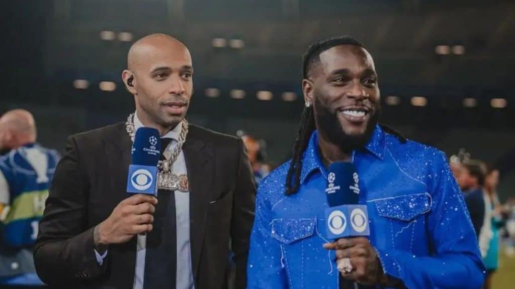 Burna Boy had a lot of fun with Thierry Henry after Champions league final.