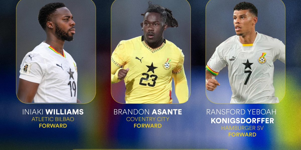 Königsdörffer Earns Black Stars Call-Up After Williams and Thomas-Asante withdrawal.