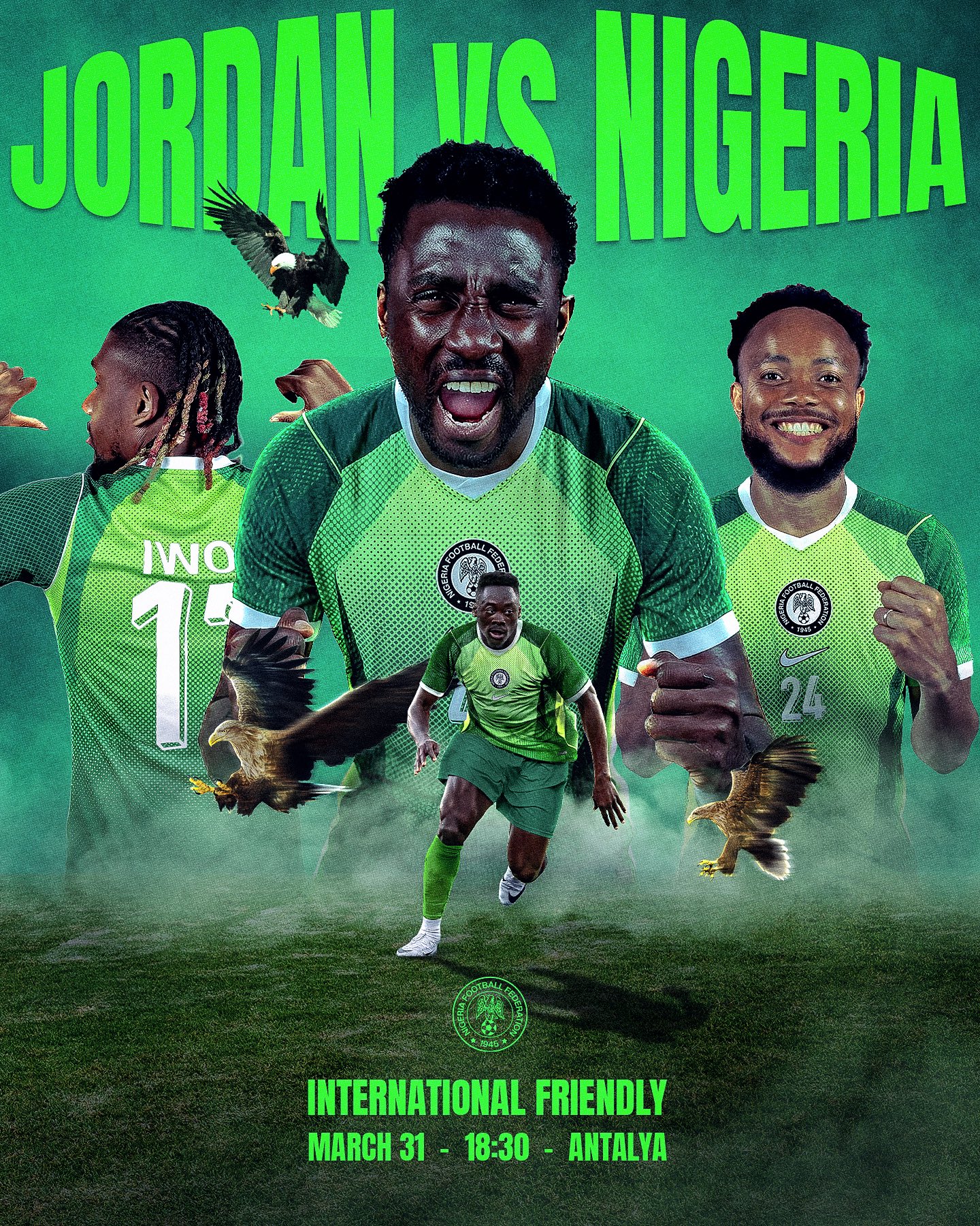 Super Eagles Starting XI Revealed for Friendly Clash Against Jordan