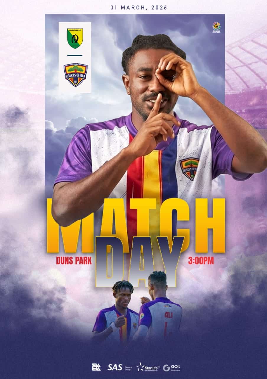 Hearts of Oak Face Tough Test at Duns Park Against Bibiani GoldStars