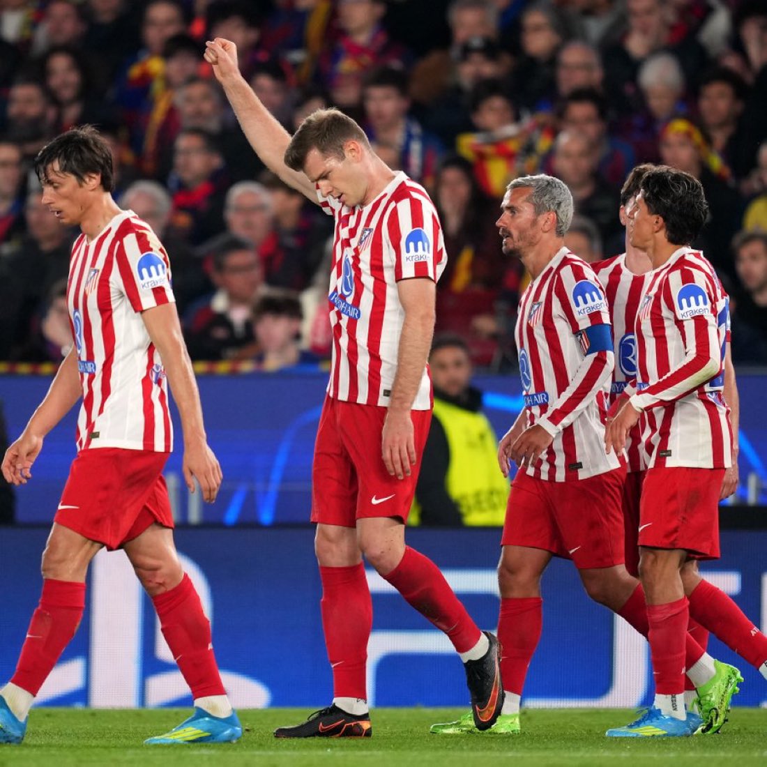 Lookman In Action as Atletico Edge Barcelona in Champions League Clash