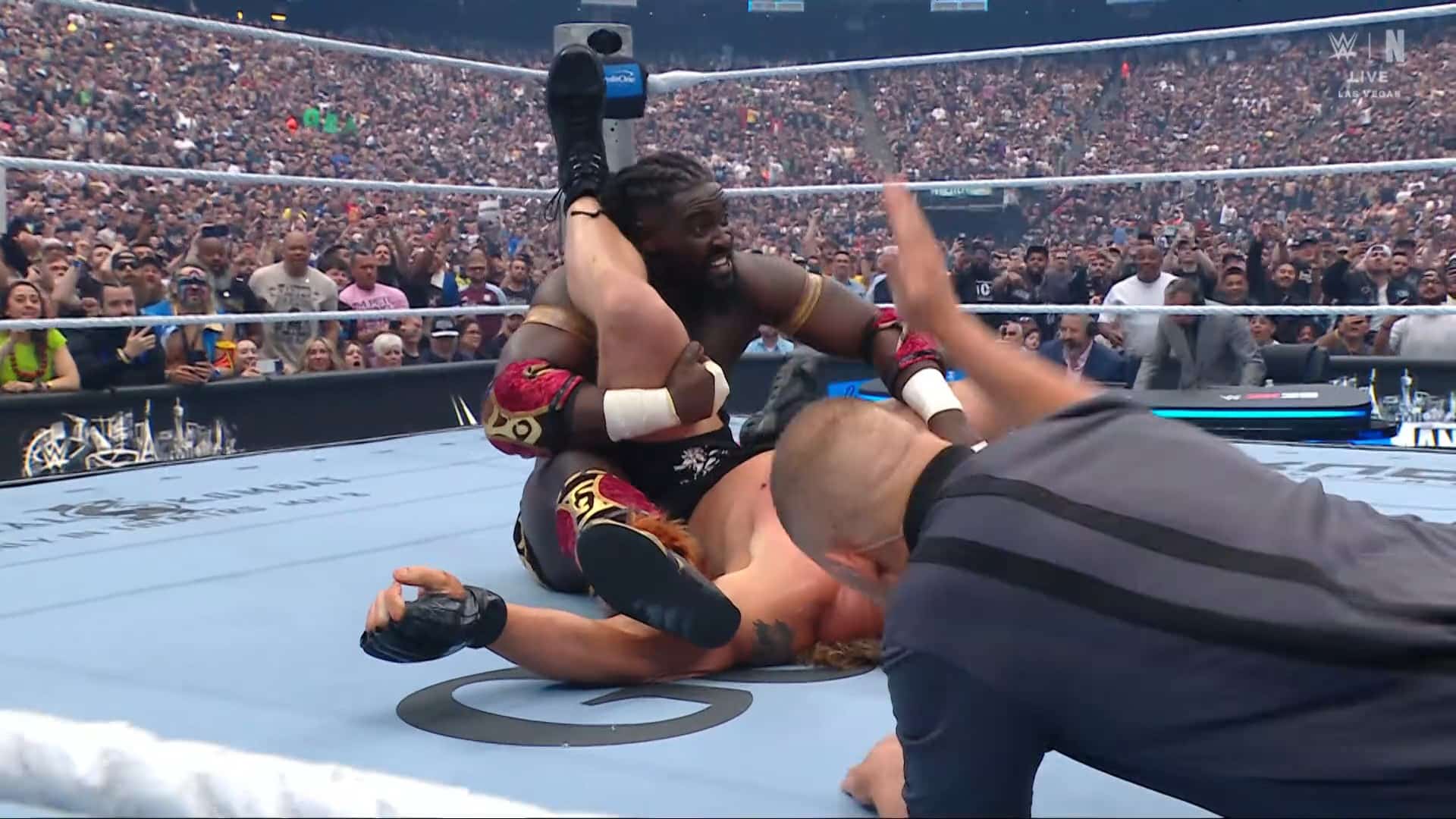 Former Nigerian Athlete Isaac Odugbesan Makes History with Stunning WrestleMania Debut Victory Over Brock Lesnar