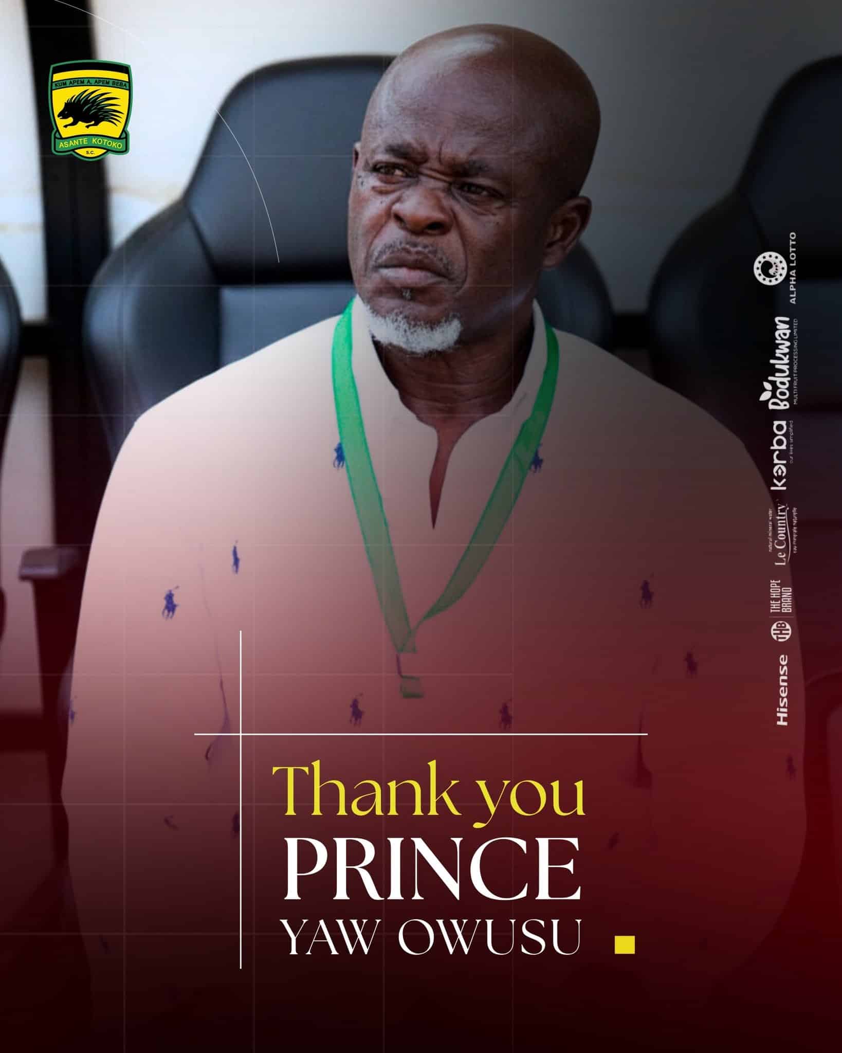 Prince Yaw Owusu Resigns as Interim Head Coach, Hamza Obeng Takes Over