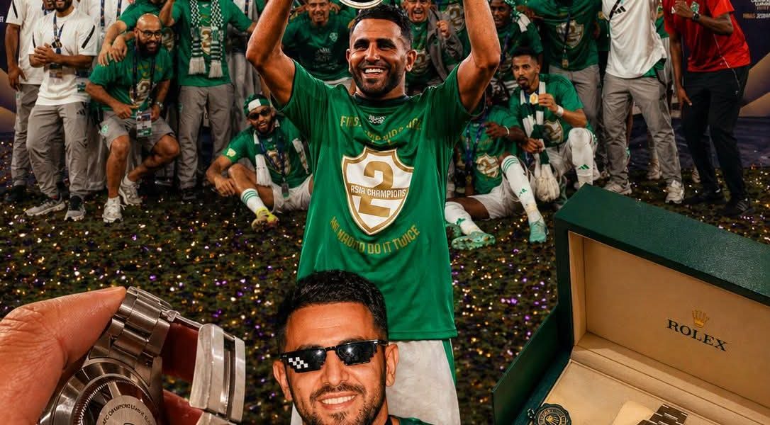 Mahrez Rewards Al-Ahli Teammates with Rolex Gifts After Historic Asian Triumph