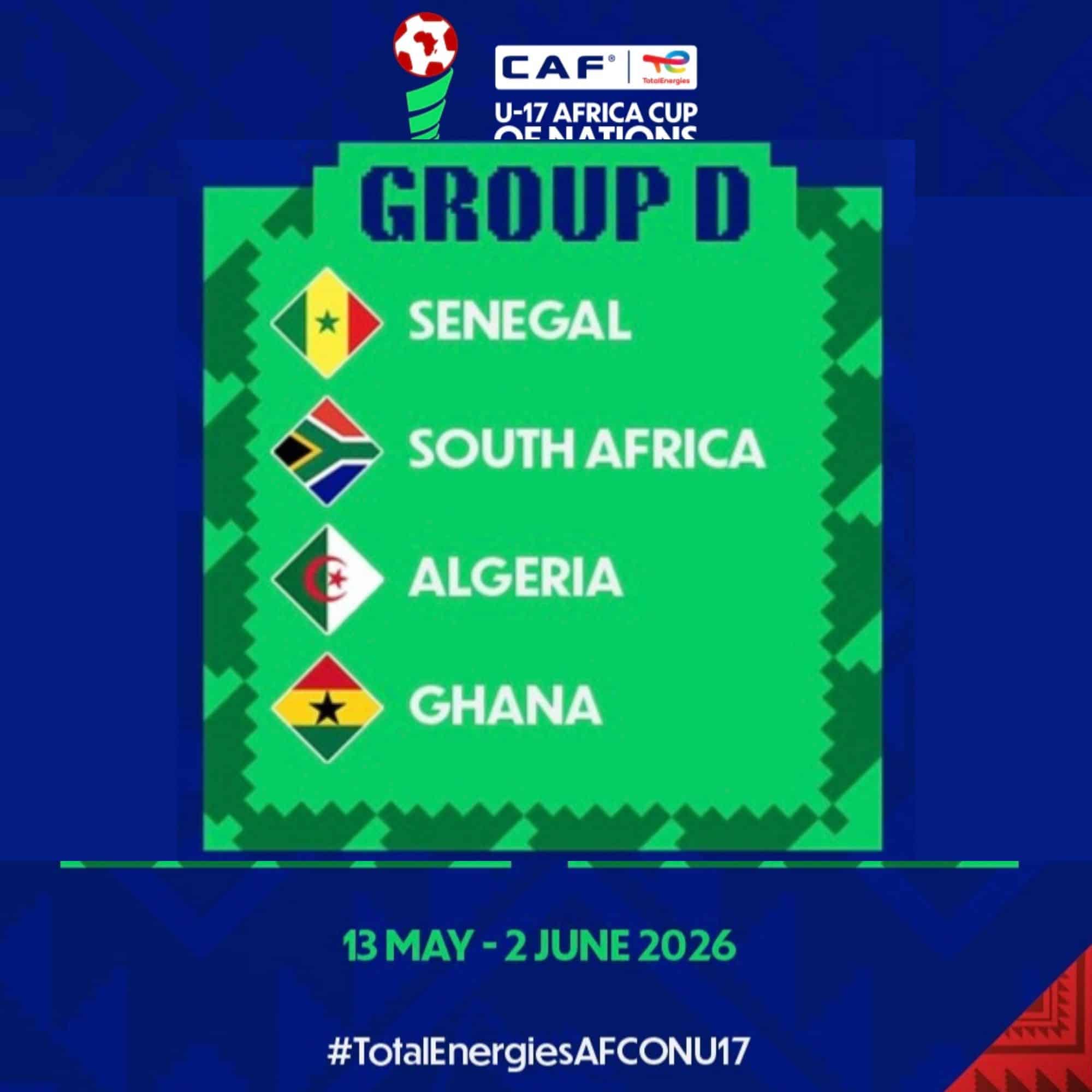 AFCONU-17 : Heavyweights Senegal and Ghana Set for Explosive Showdown in Group D