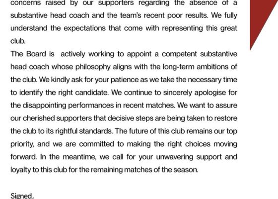 GPL : Kotoko Board Apologises to Fans Amid Coaching Uncertainty and Poor Form