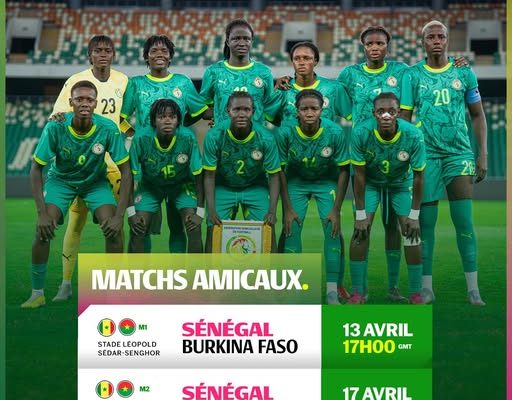Senegal’s Lionesses Set for Burkina Faso Friendlies Ahead of WAFCON 2026