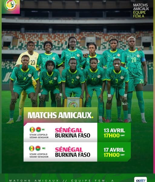 Senegal’s Lionesses Set for Burkina Faso Friendlies Ahead of WAFCON 2026