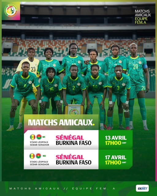 Senegal’s Lionesses Set for Burkina Faso Friendlies Ahead of WAFCON 2026