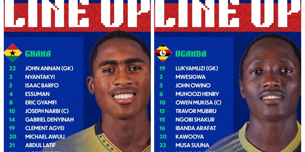 AFCON U-17: Ghana and Uganda Confirm Starting XIs for Crucial World Cup Playoff Clash