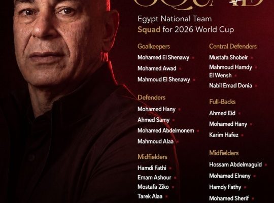 Egypt Name Final 26-Man Squad for 2026 FIFA World Cup