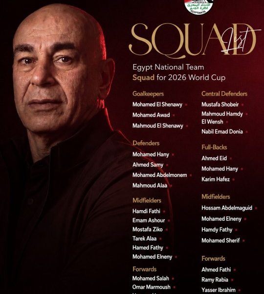 Egypt Name Final 26-Man Squad for 2026 FIFA World Cup